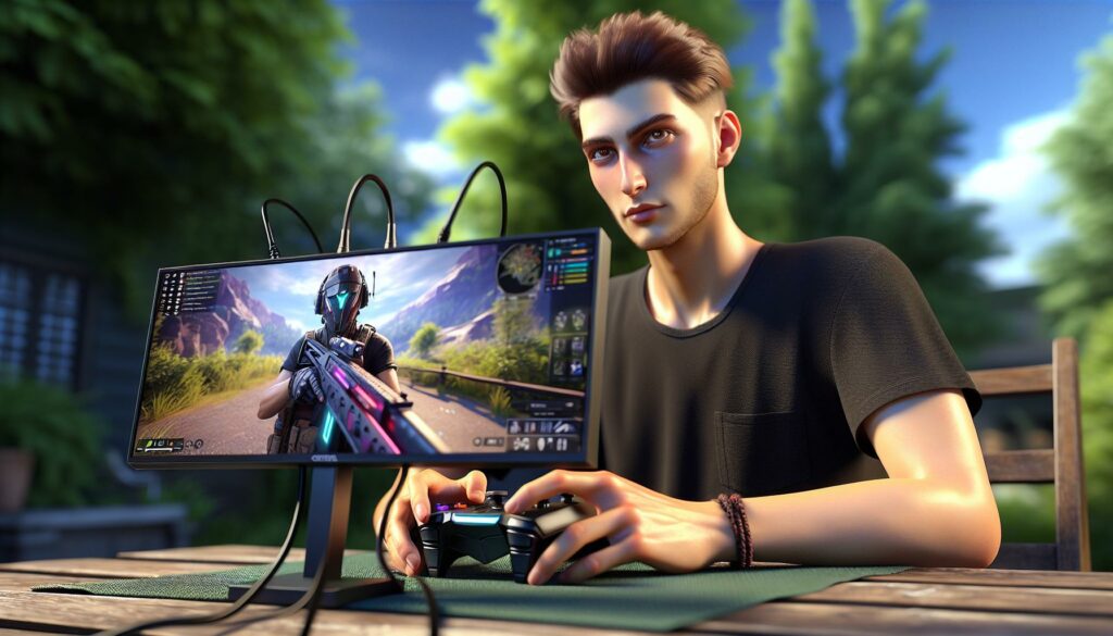 mobile gaming monitor